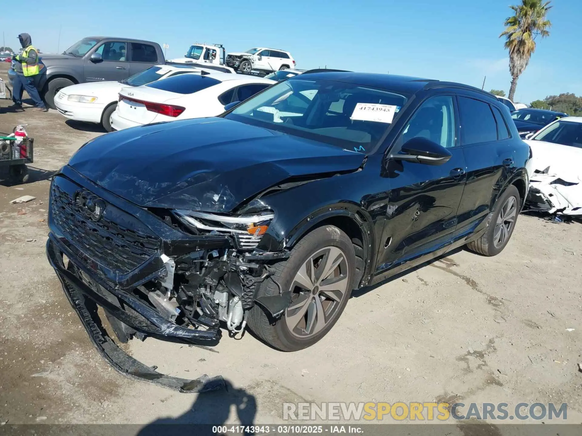 2 Photograph of a damaged car WA14AAGE5RB046859 AUDI Q8 E-TRON 2024