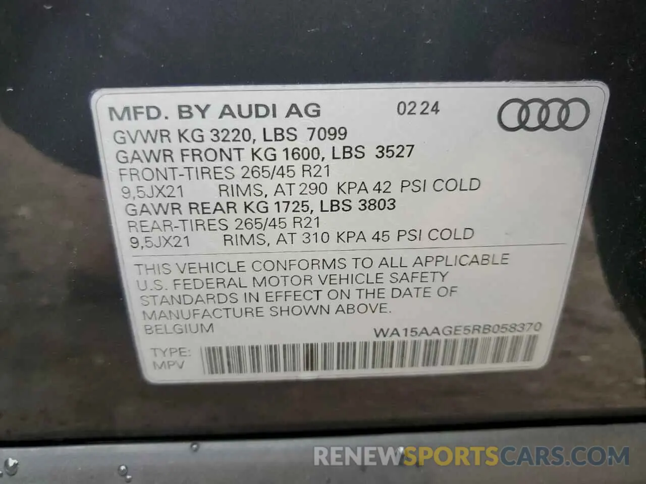 13 Фотография поврежденного автомобиля WA15AAGE5RB058370 AUDI Q8 E-TRON 2024