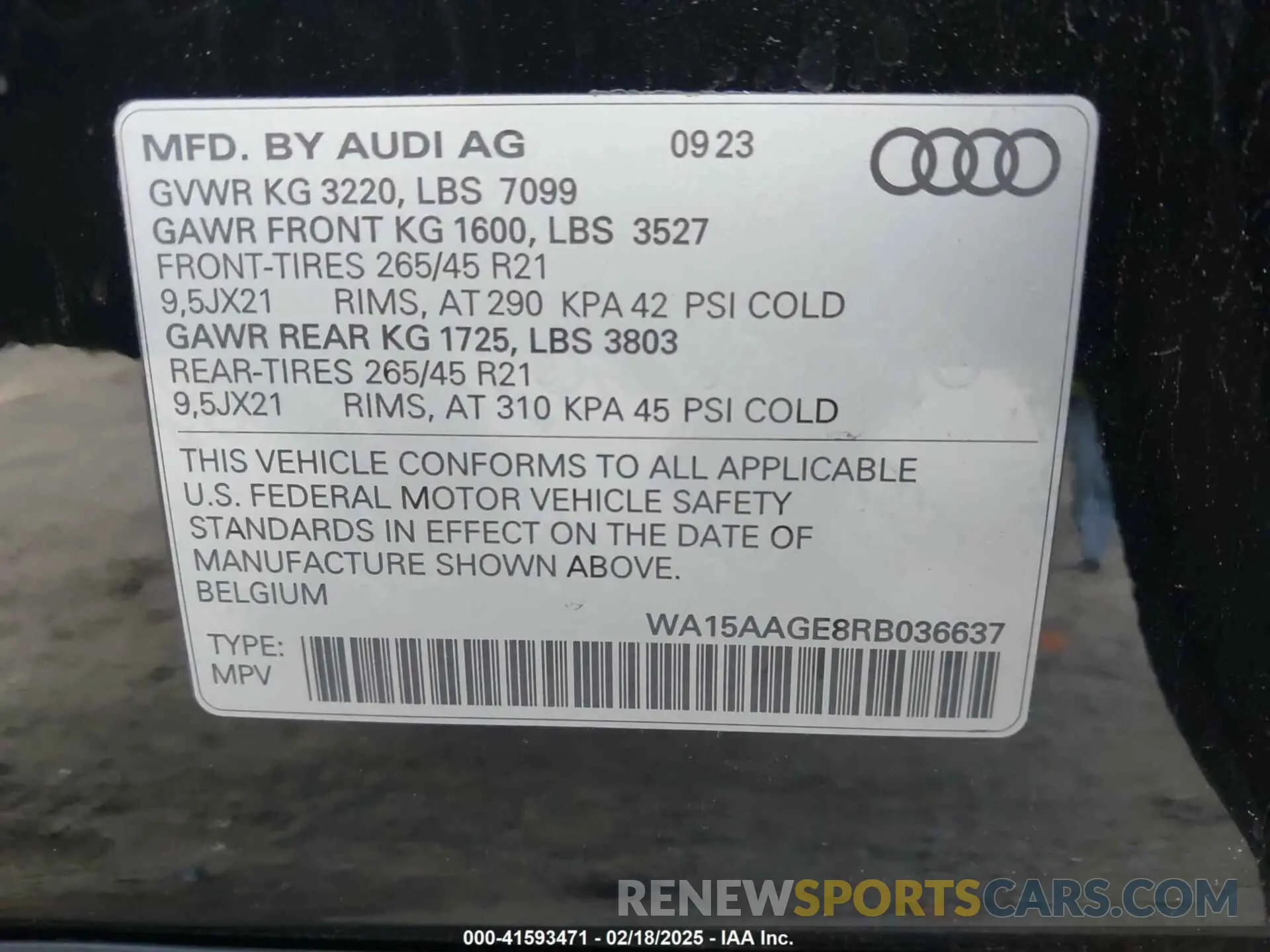 9 Фотография поврежденного автомобиля WA15AAGE8RB036637 AUDI Q8 E-TRON 2024