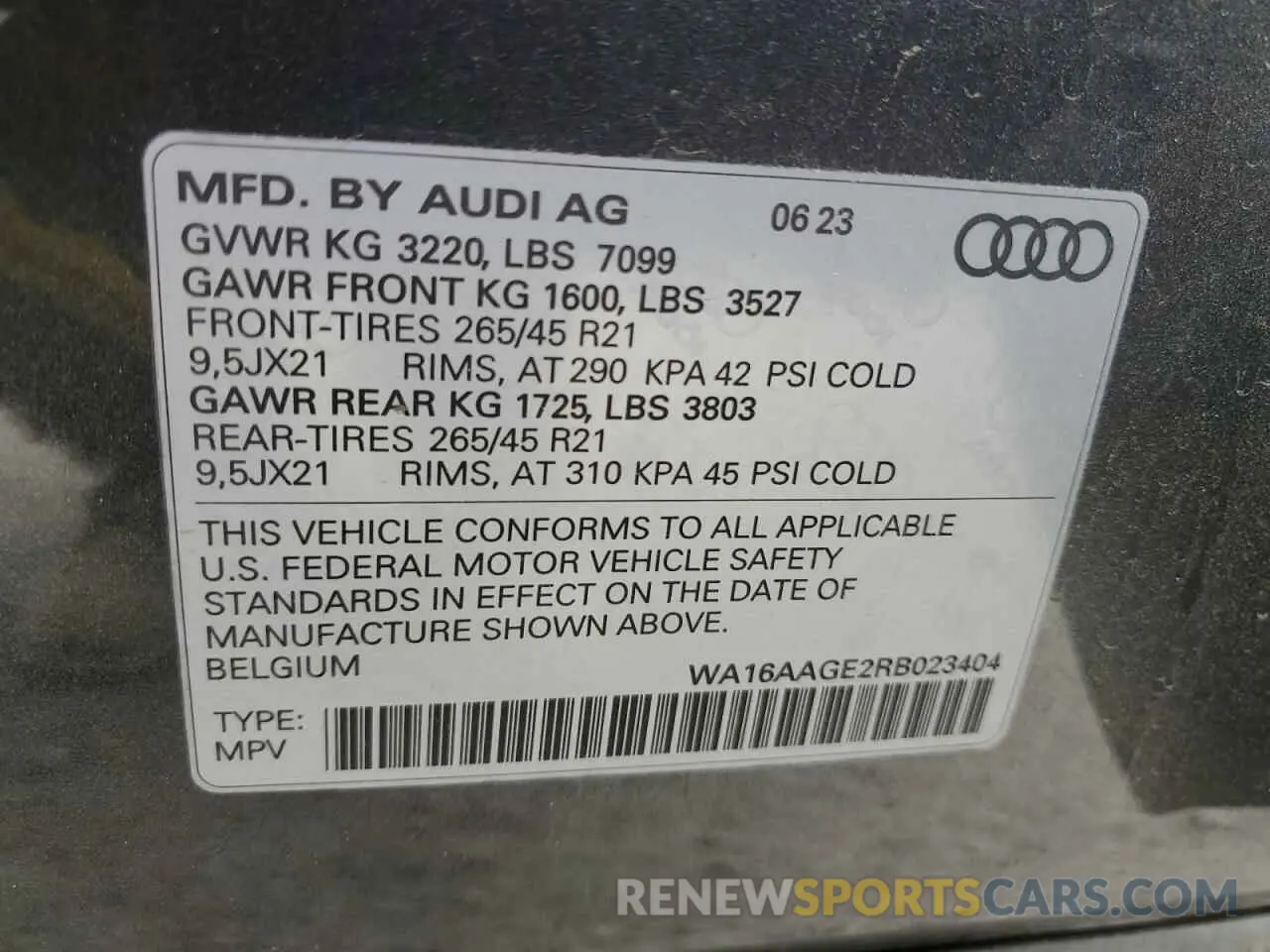 12 Фотография поврежденного автомобиля WA16AAGE2RB023404 AUDI Q8 E-TRON 2024
