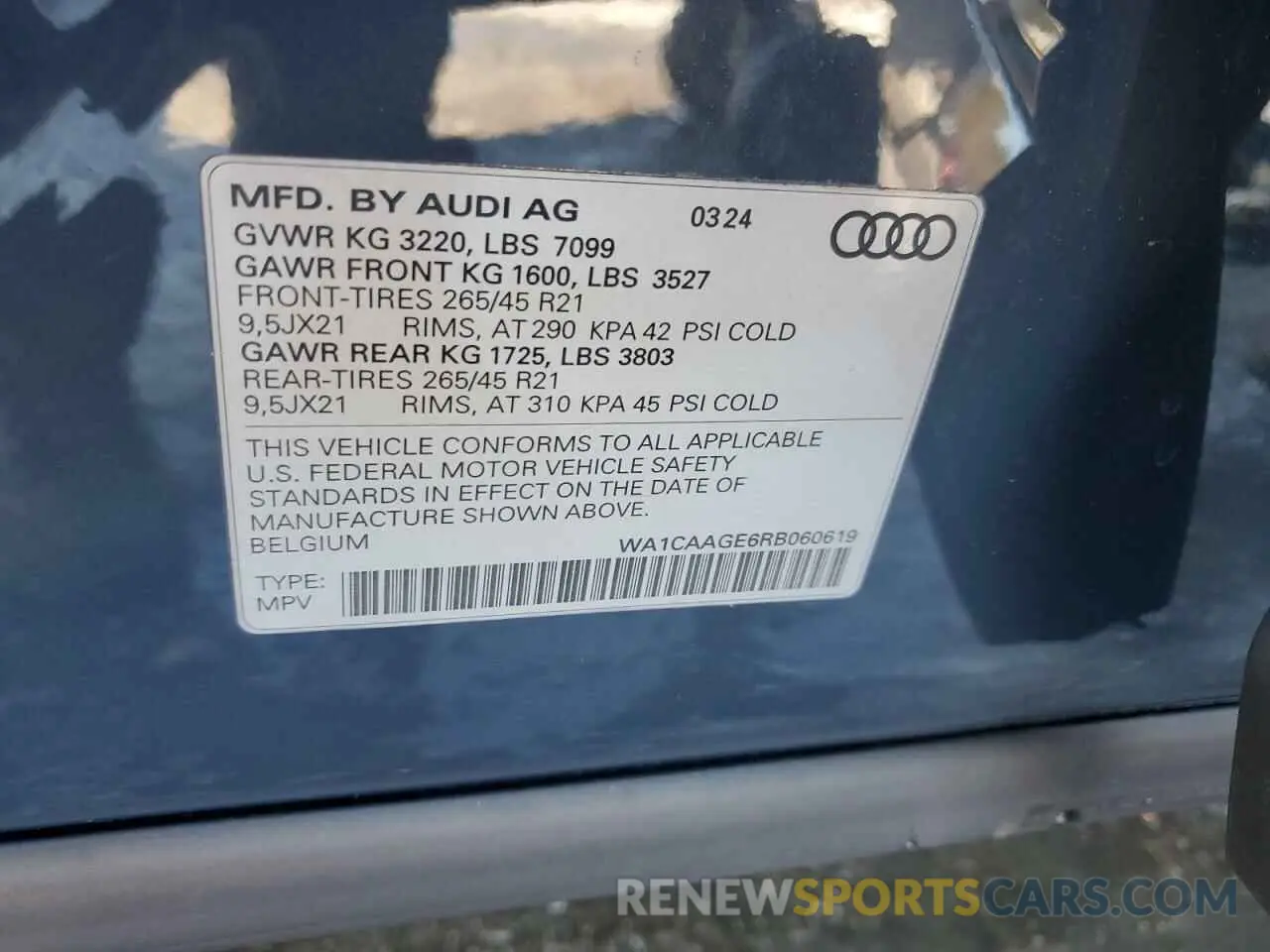 14 Фотография поврежденного автомобиля WA1CAAGE6RB060619 AUDI Q8 E-TRON 2024