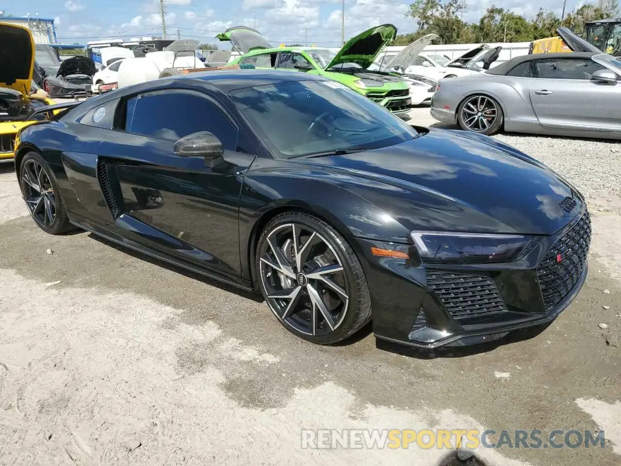 4 Фотография поврежденного автомобиля WUAKBAFX6M7901404 AUDI R8 2021
