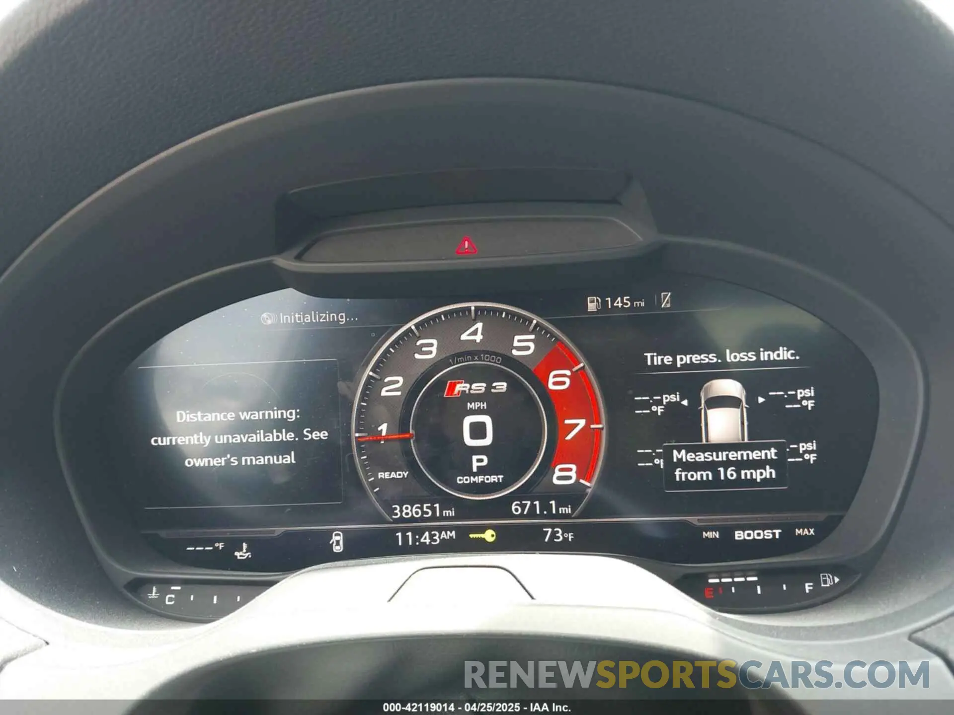 7 Photograph of a damaged car WUABWGFF3KA907627 AUDI RS 3 2019
