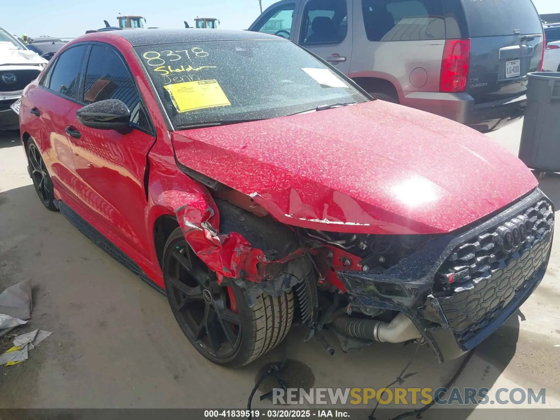 1 Photograph of a damaged car WUAG4DGY0PA903200 AUDI RS 3 2023