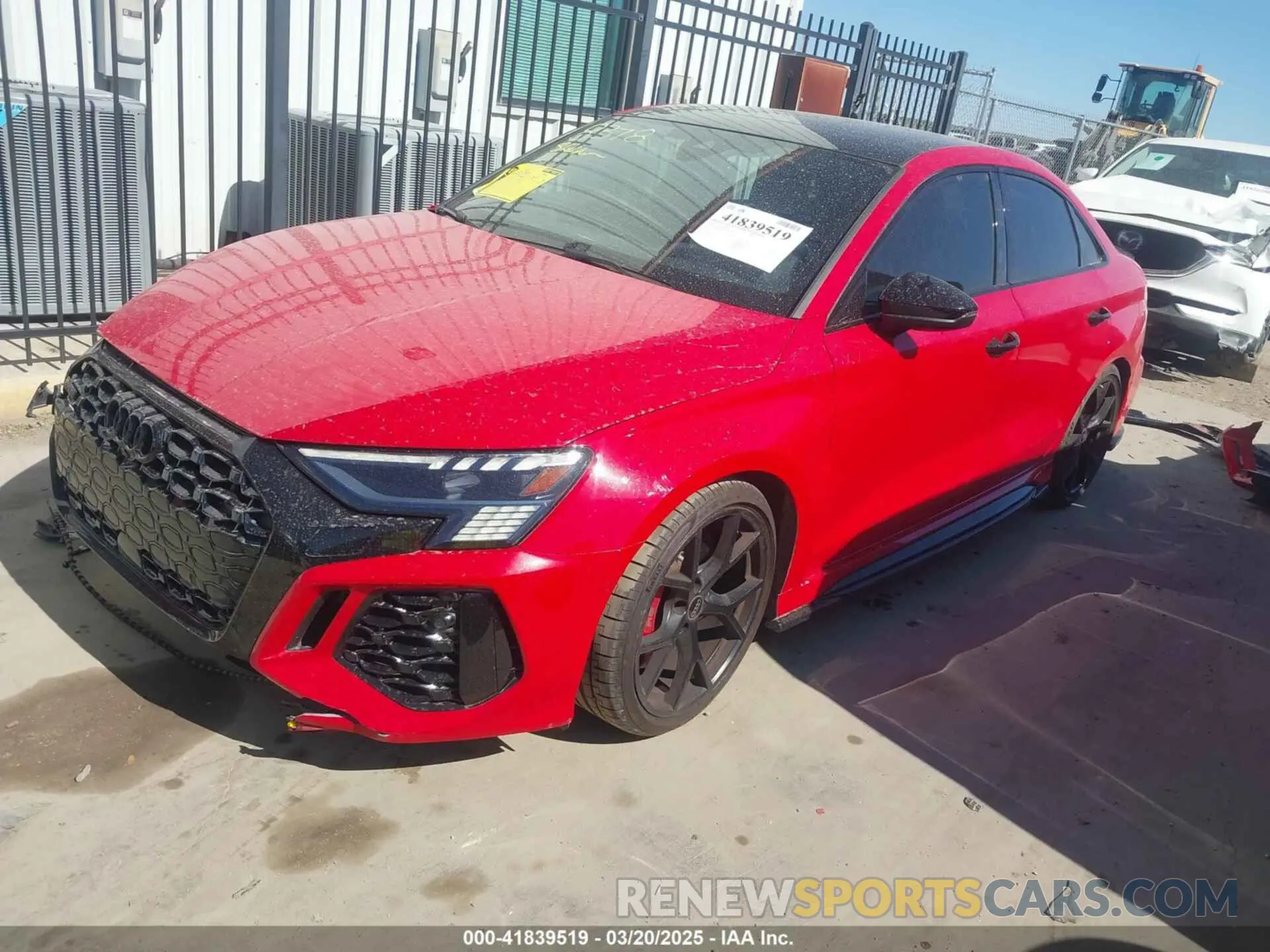 2 Photograph of a damaged car WUAG4DGY0PA903200 AUDI RS 3 2023