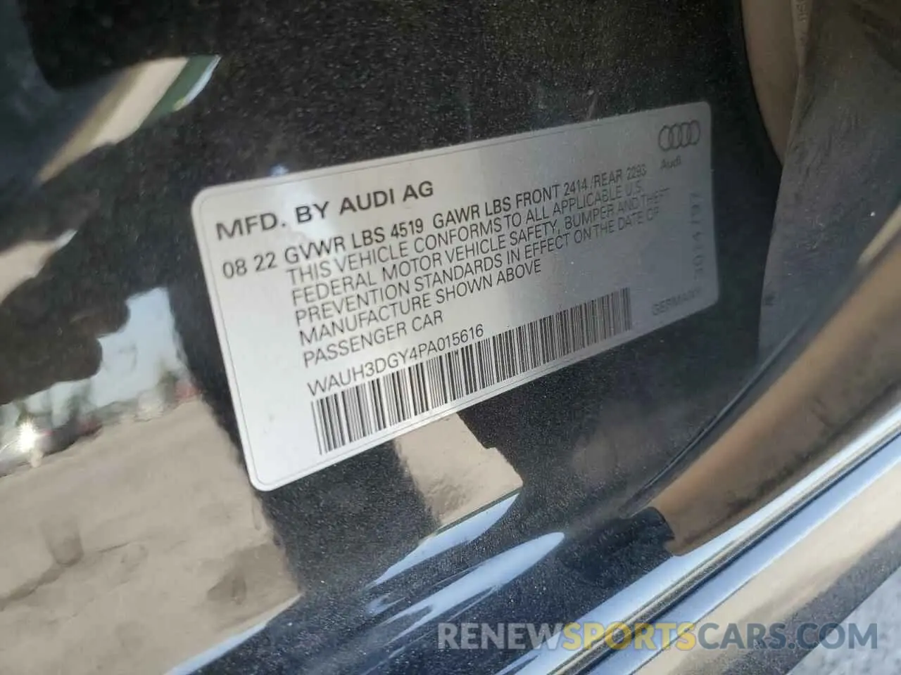 12 Photograph of a damaged car WAUH3DGY4PA015616 AUDI S3 2023
