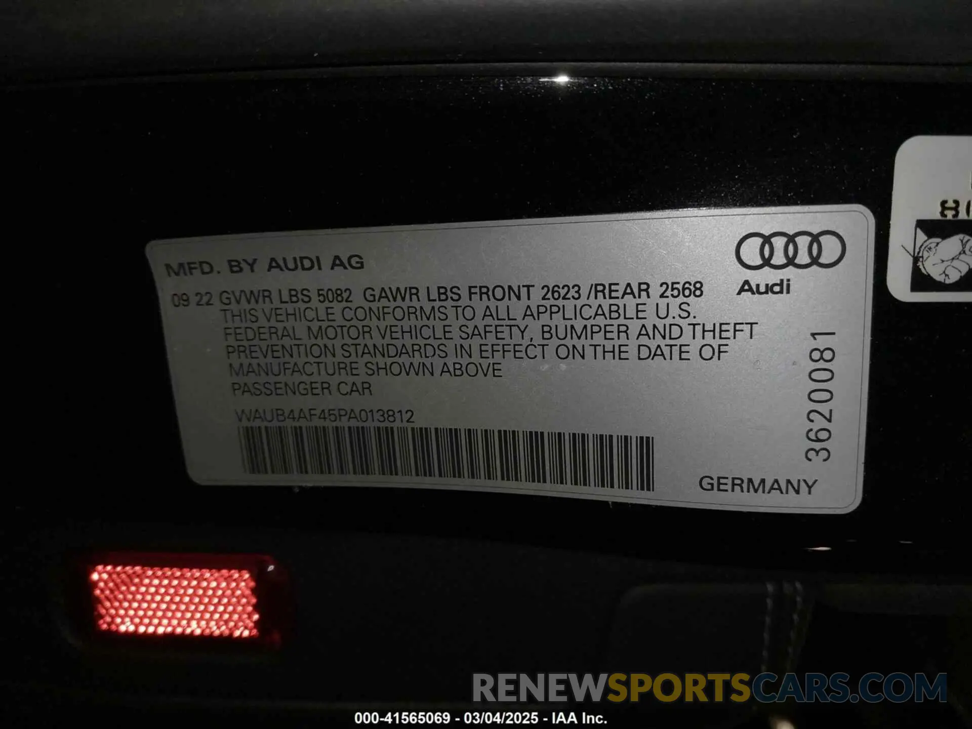 9 Фотография поврежденного автомобиля WAUB4AF45PA013812 AUDI S4 2023
