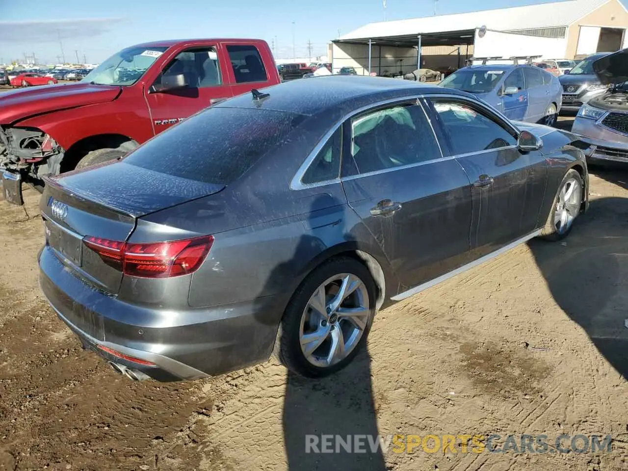 3 Фотография поврежденного автомобиля WAUB4AF40NA020003 AUDI S4/RS4 2022