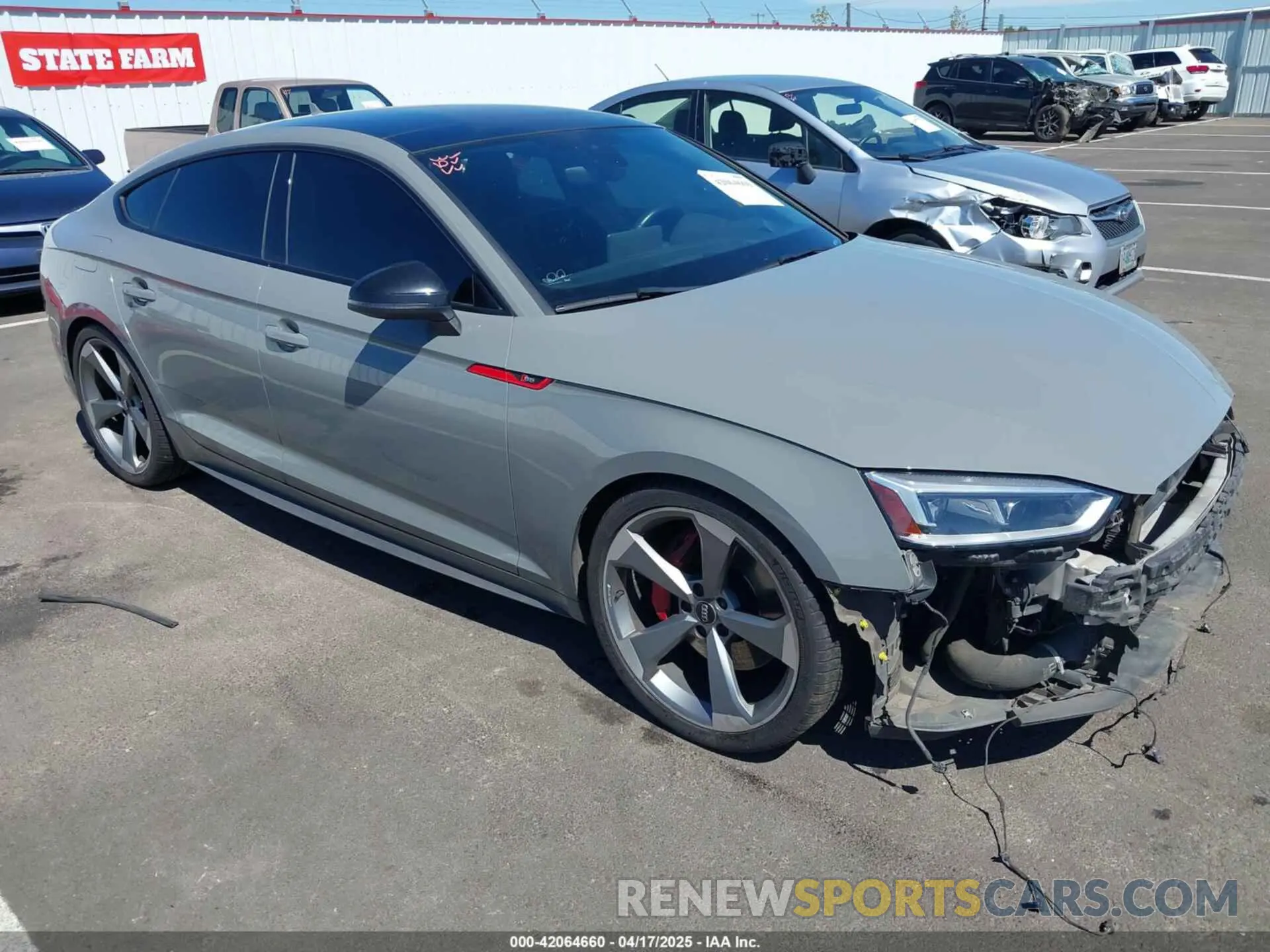 1 Photograph of a damaged car WAUC4CF50KA017042 AUDI S5 2019