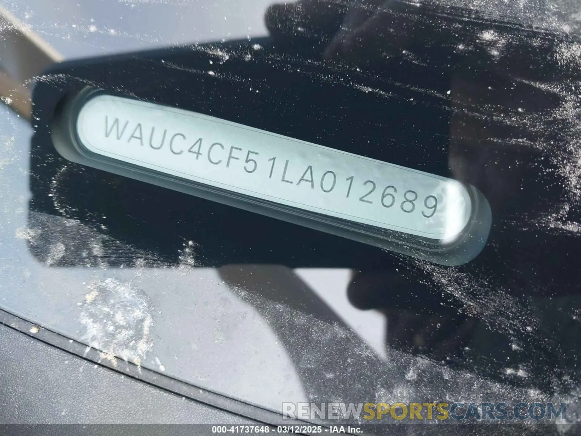 17 Photograph of a damaged car WAUC4CF51LA012689 AUDI S5 SPORTBACK 2020