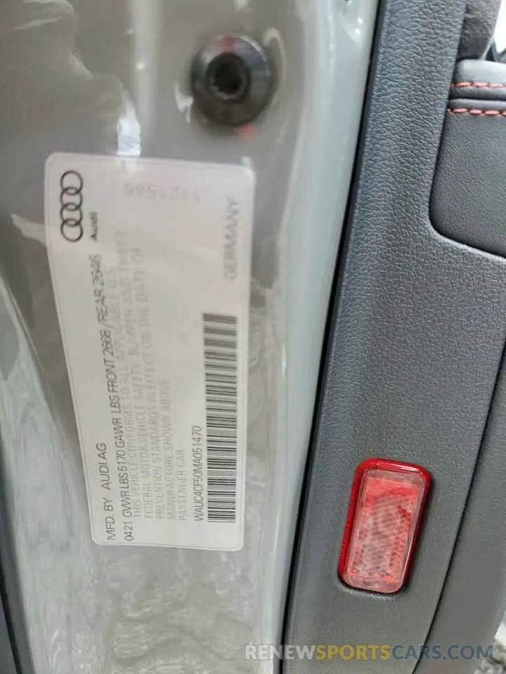 12 Фотография поврежденного автомобиля WAUC4CF50MA051470 AUDI S5/RS5 2021
