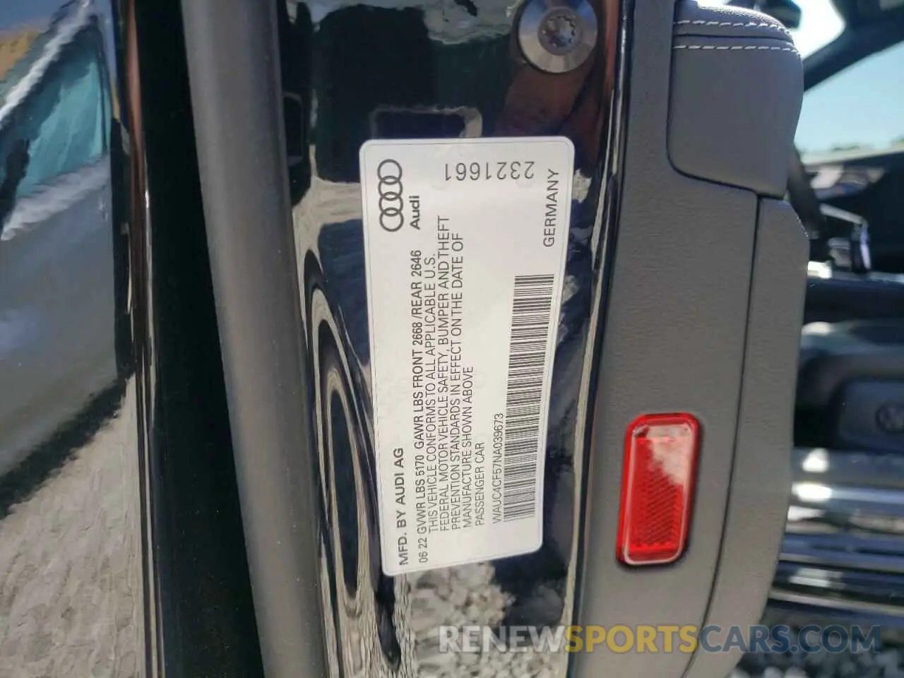 13 Фотография поврежденного автомобиля WAUC4CF57NA039673 AUDI S5/RS5 2022