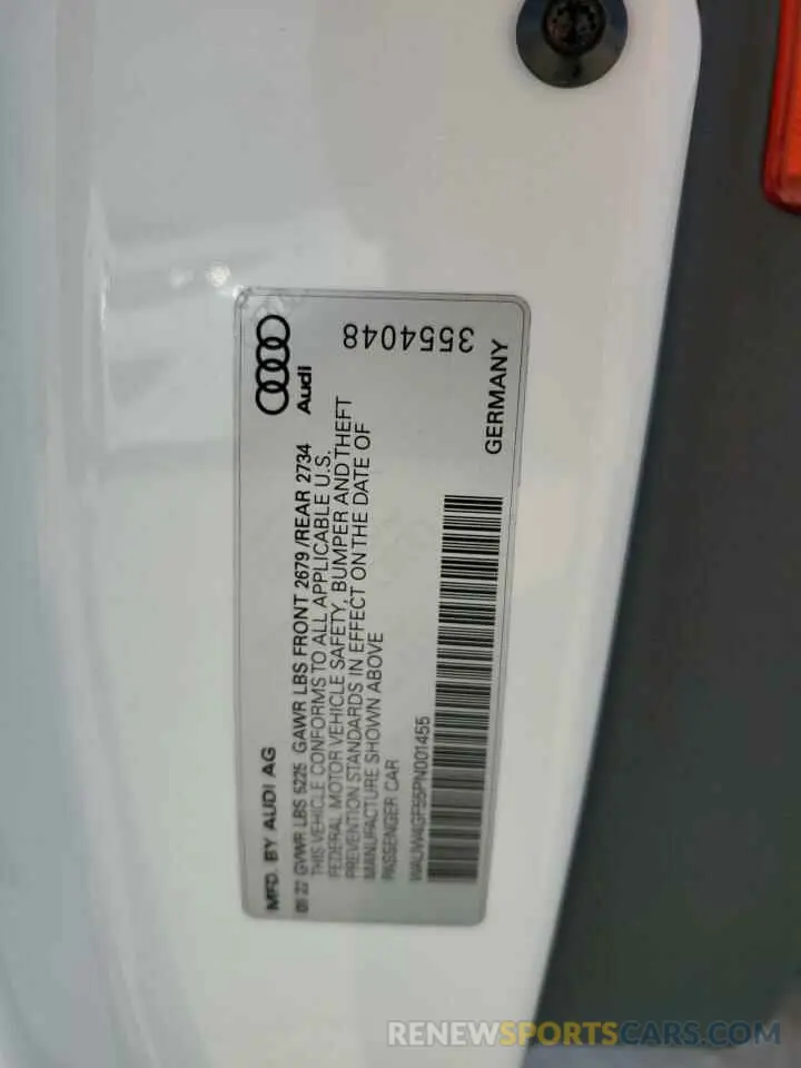 13 Фотография поврежденного автомобиля WAUW4GF55PN001455 AUDI S5/RS5 2023