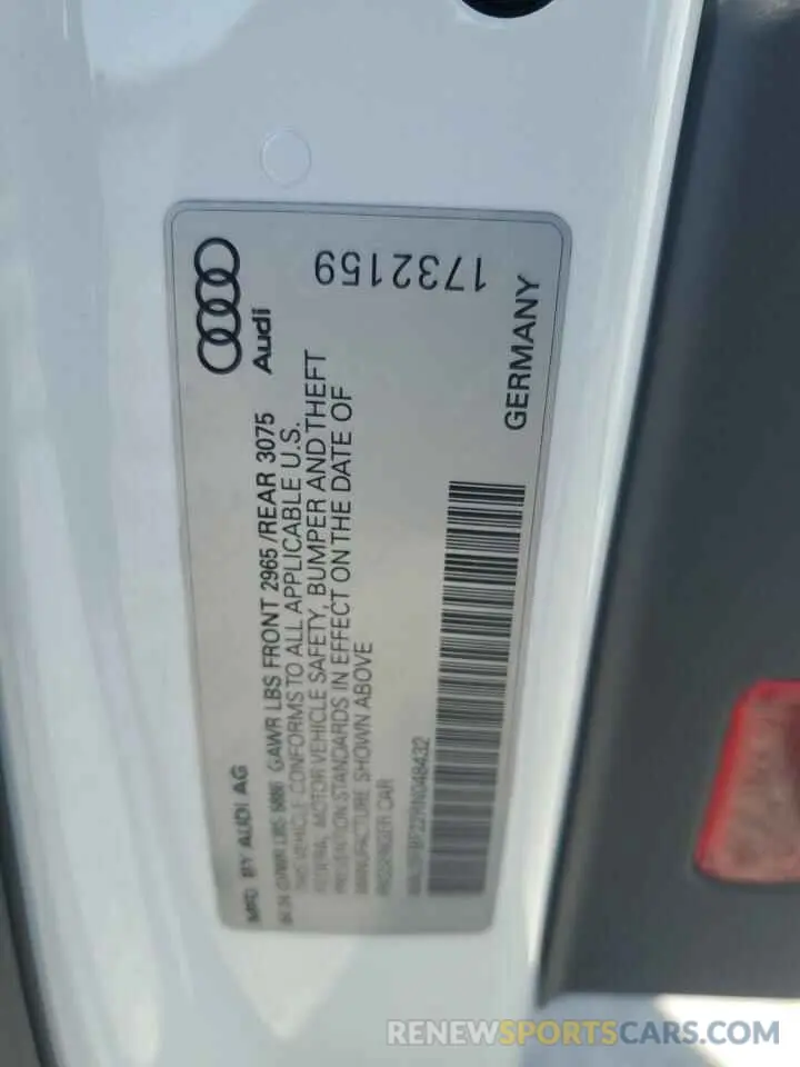 13 Фотография поврежденного автомобиля WAUSFBF22RN048432 AUDI S7/RS7 2024
