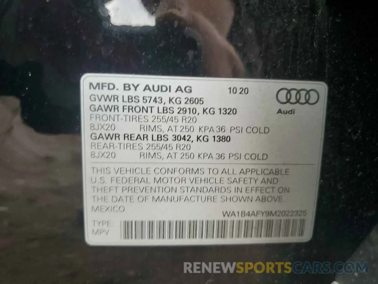13 Фотография поврежденного автомобиля WA1B4AFY9M2022325 AUDI SQ5 2021