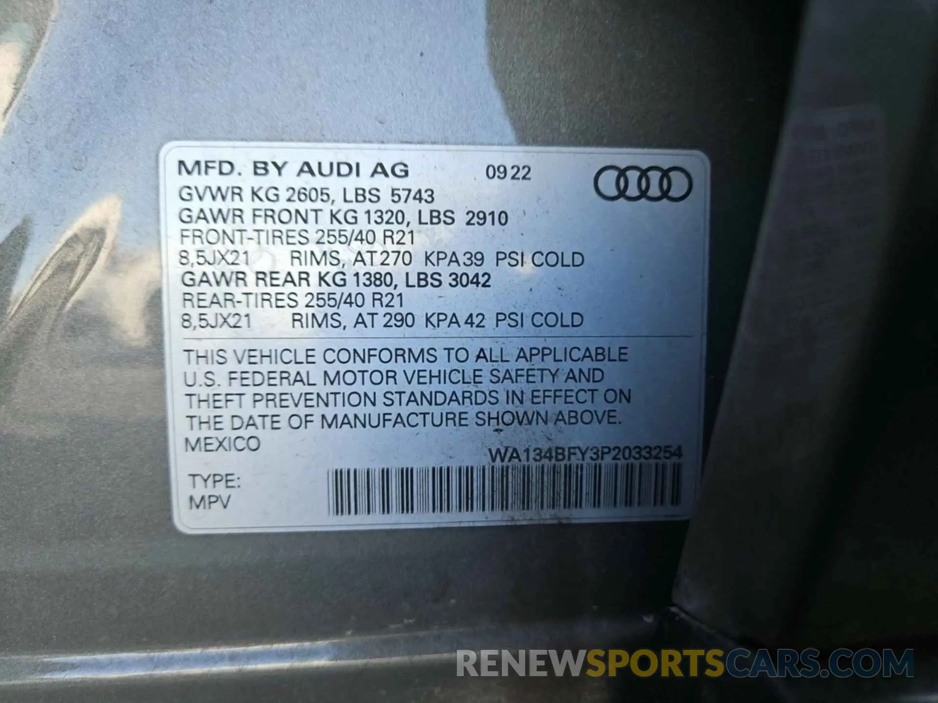 6 Фотография поврежденного автомобиля WA134BFY3P2033254 AUDI SQ5 2023