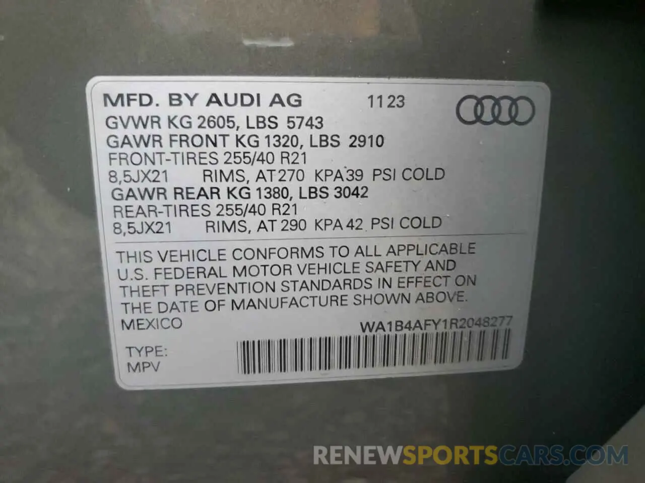 13 Фотография поврежденного автомобиля WA1B4AFY1R2048277 AUDI SQ5 2024
