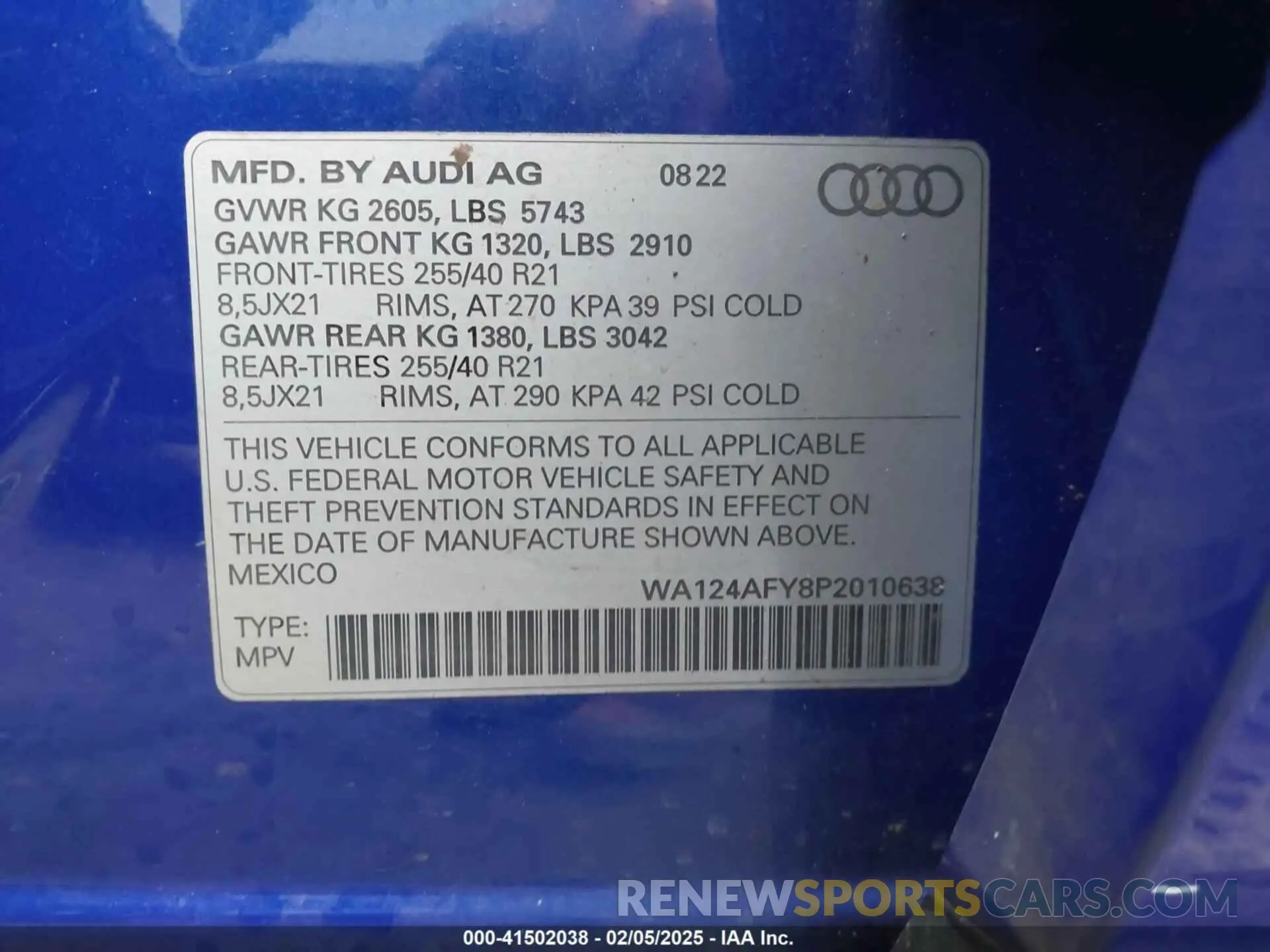 9 Фотография поврежденного автомобиля WA124AFY8P2010638 AUDI SQ5 SPORTBACK 2023
