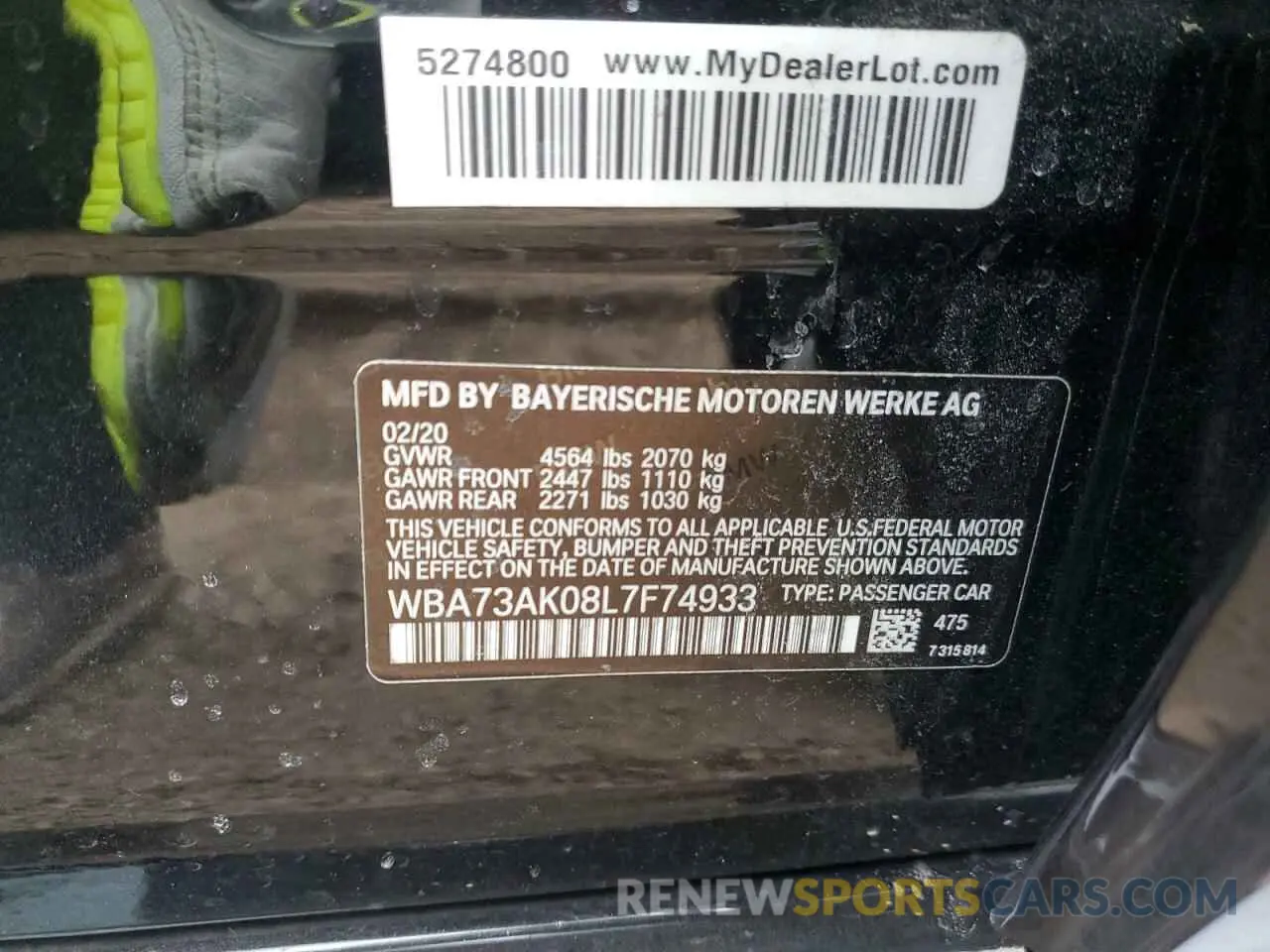 13 Фотография поврежденного автомобиля WBA73AK08L7F74933 BMW 2 SERIES 2020
