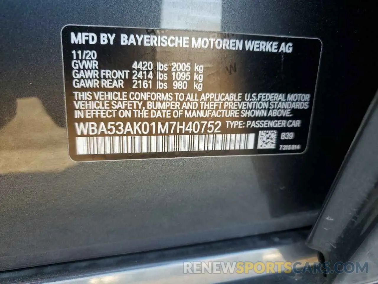 12 Photograph of a damaged car WBA53AK01M7H40752 BMW 2 SERIES 2021