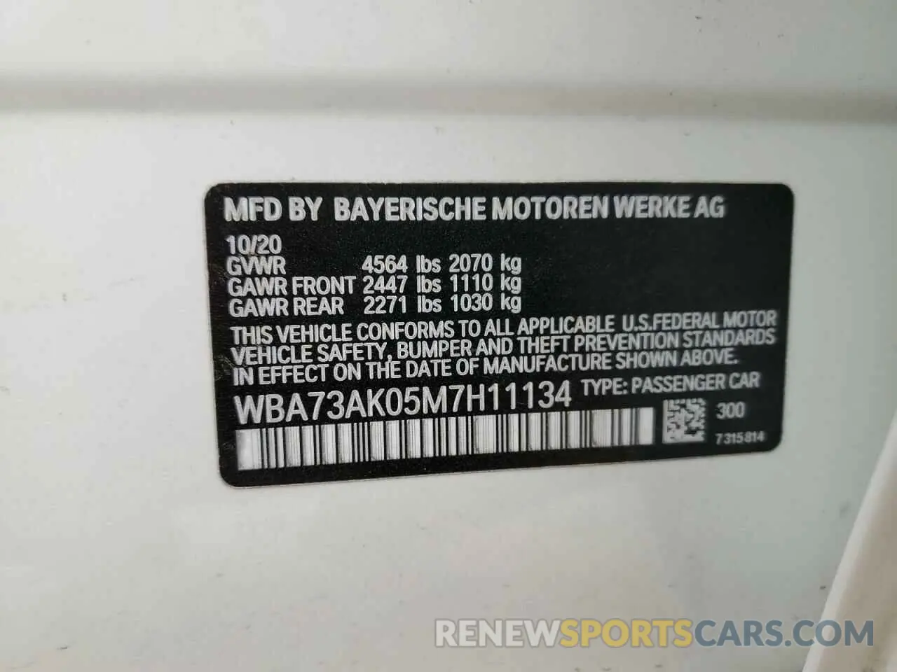 12 Photograph of a damaged car WBA73AK05M7H11134 BMW 2 SERIES 2021