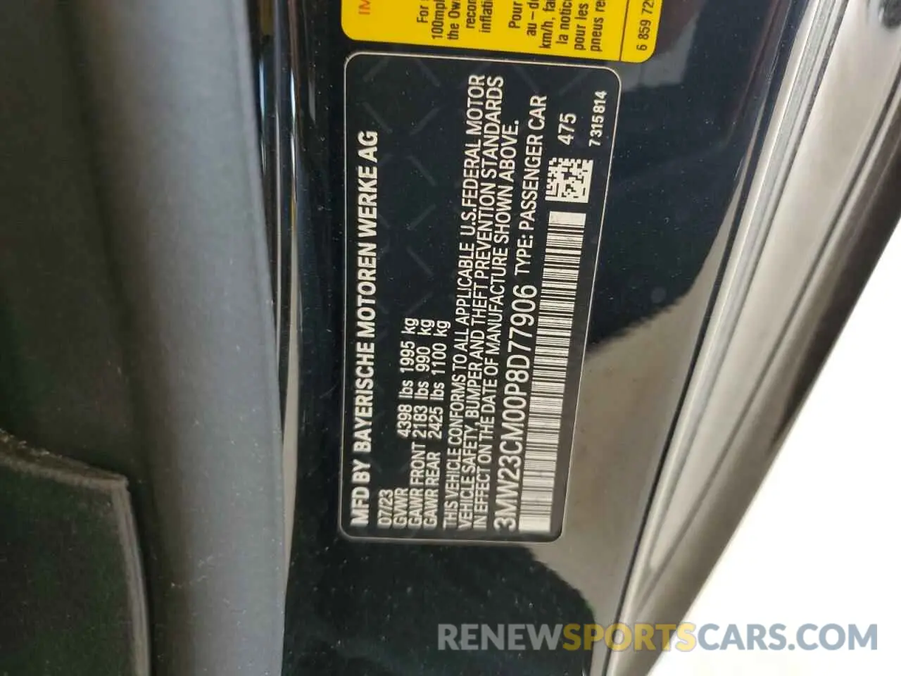 12 Фотография поврежденного автомобиля 3MW23CM00P8D77906 BMW 2 SERIES 2023