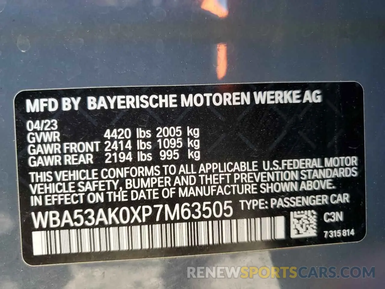 12 Фотография поврежденного автомобиля WBA53AK0XP7M63505 BMW 2 SERIES 2023