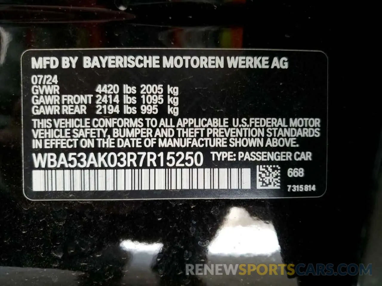 13 Фотография поврежденного автомобиля WBA53AK03R7R15250 BMW 2 SERIES 2024
