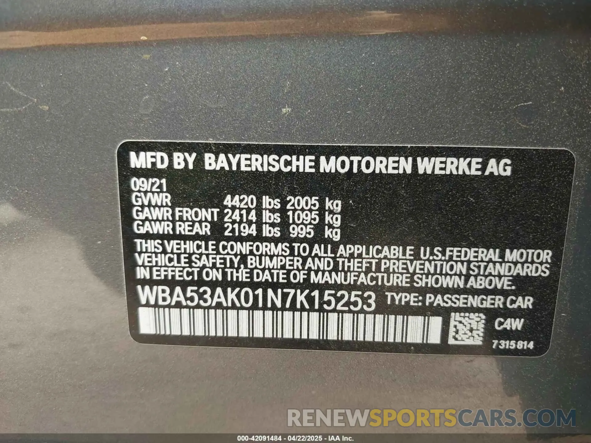 9 Photograph of a damaged car WBA53AK01N7K15253 BMW 228 GRAN COUPE 2022