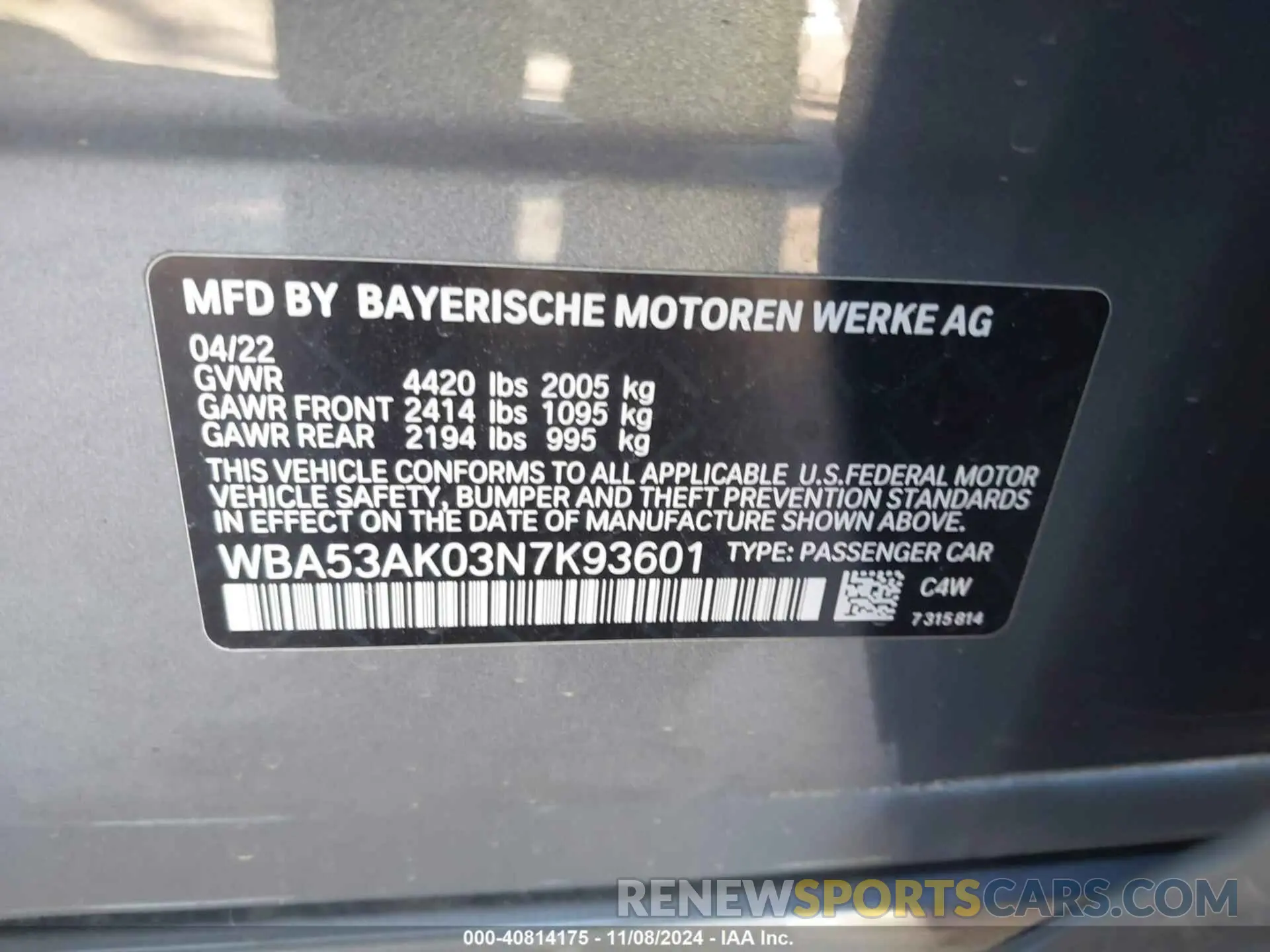 9 Photograph of a damaged car WBA53AK03N7K93601 BMW 228 GRAN COUPE 2022