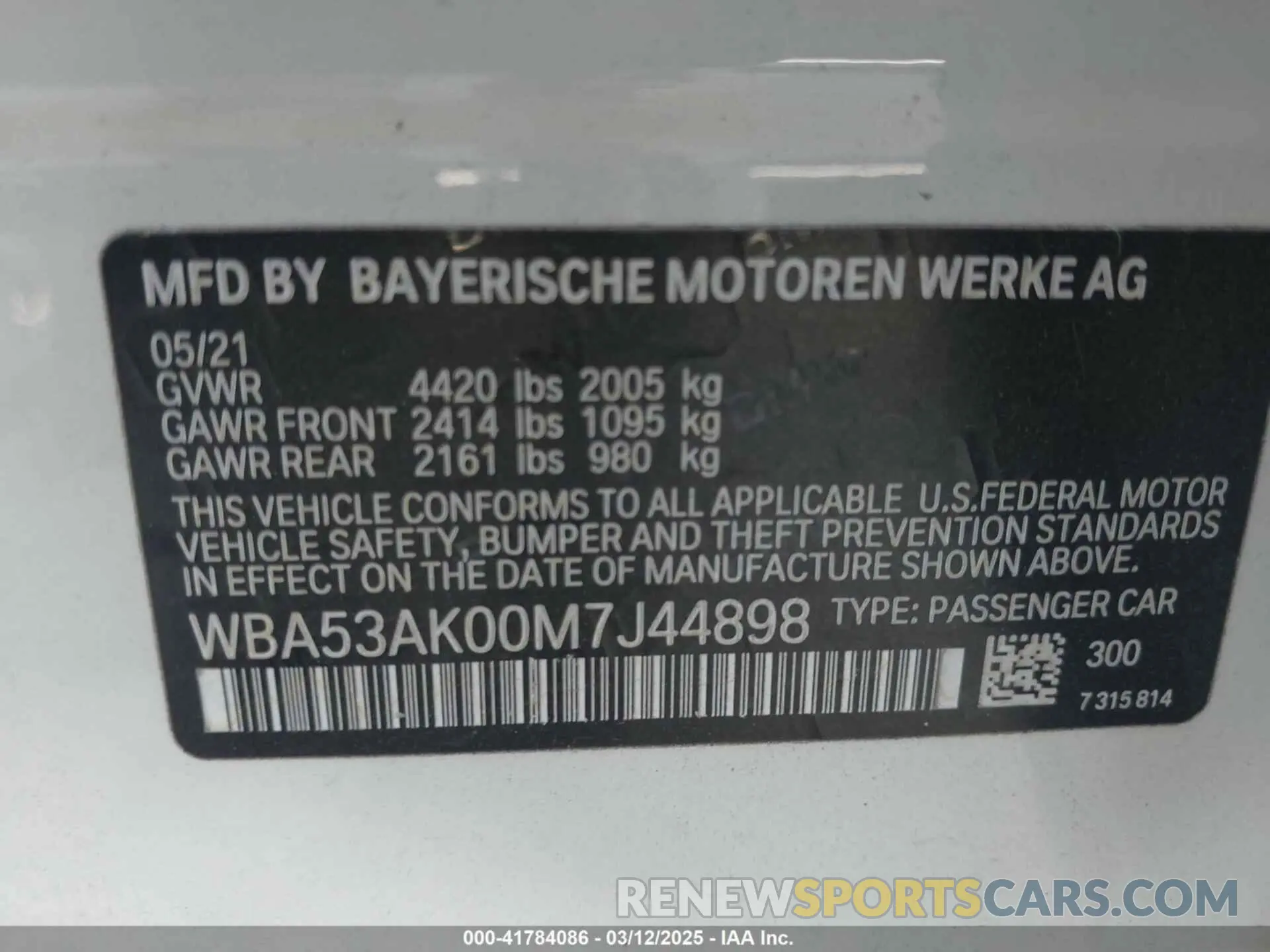 9 Photograph of a damaged car WBA53AK00M7J44898 BMW 228I GRAN COUPE 2021