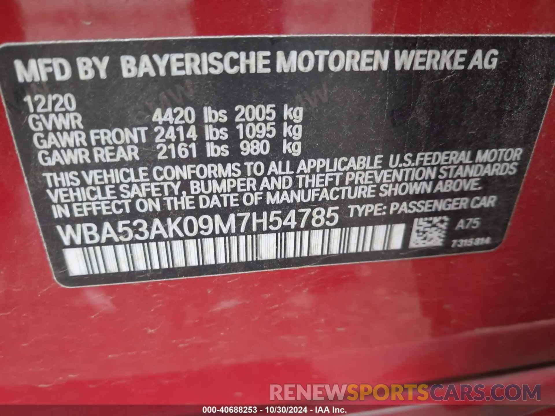 9 Фотография поврежденного автомобиля WBA53AK09M7H54785 BMW 228I GRAN COUPE 2021