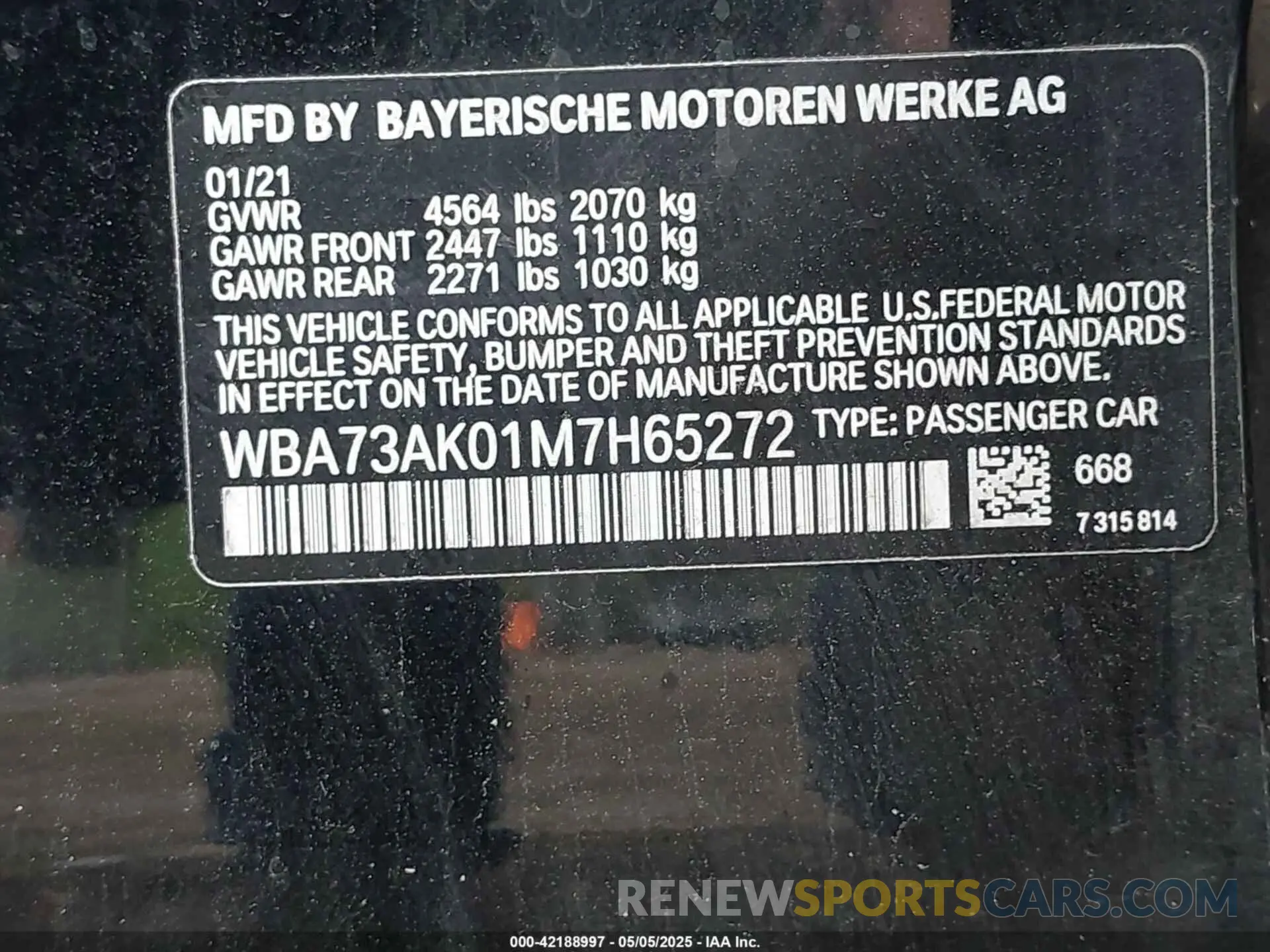 9 Photograph of a damaged car WBA73AK01M7H65272 BMW 228I GRAN COUPE 2021
