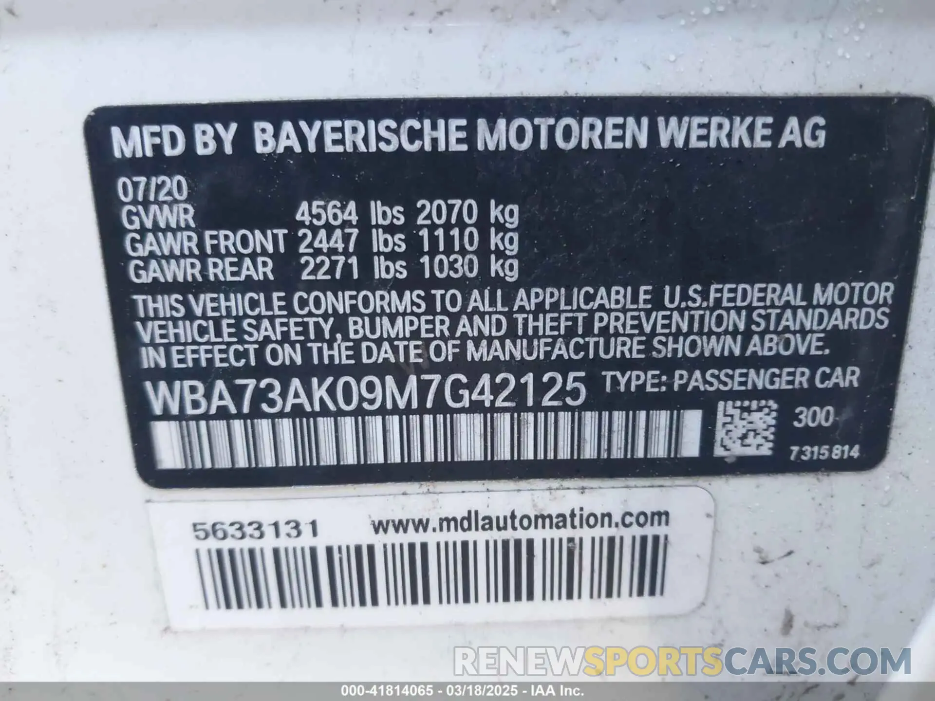 9 Photograph of a damaged car WBA73AK09M7G42125 BMW 228I GRAN COUPE 2021