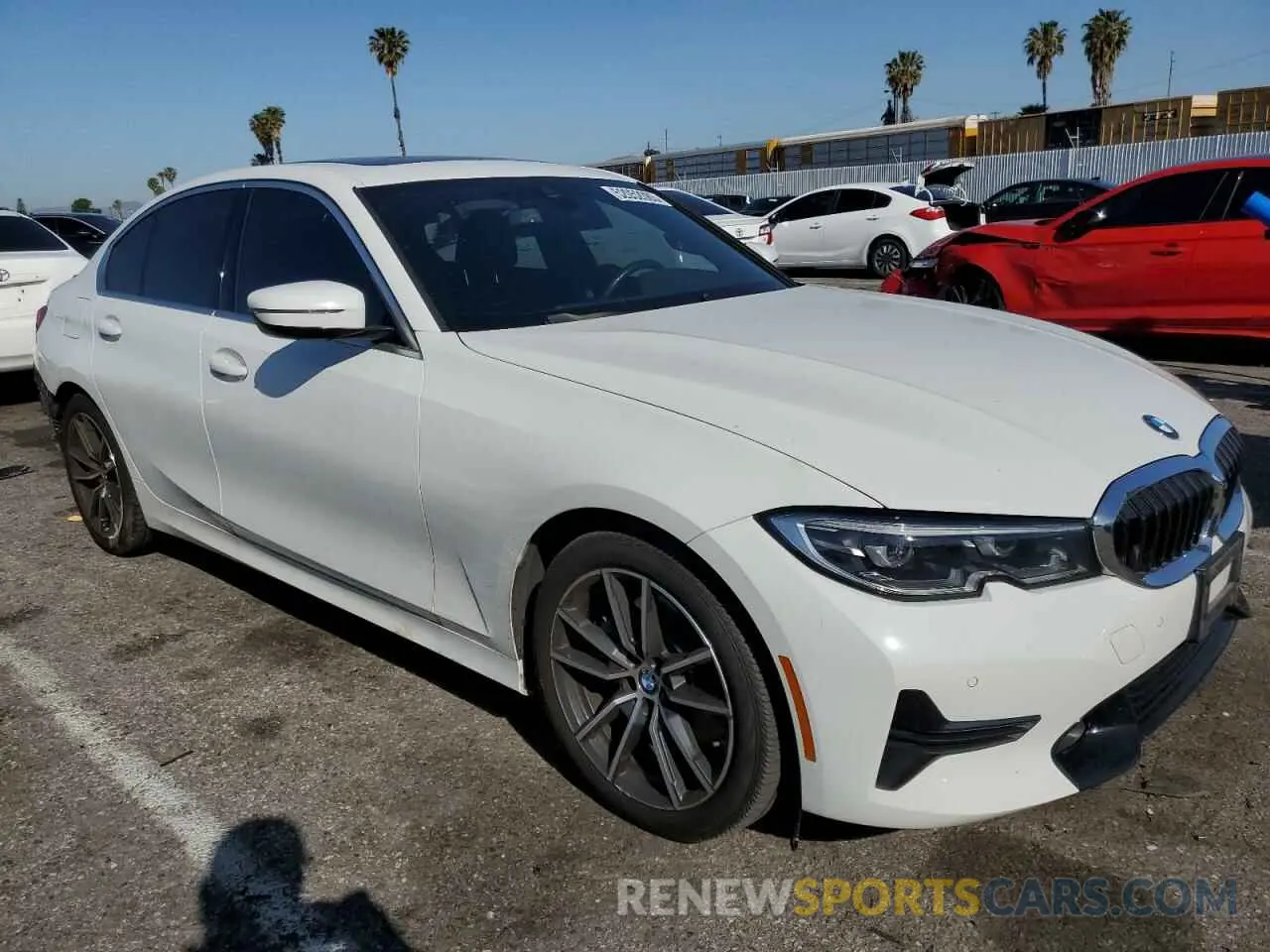 4 Фотография поврежденного автомобиля 3MW5R1J54K8B00443 BMW 3 SERIES 2019