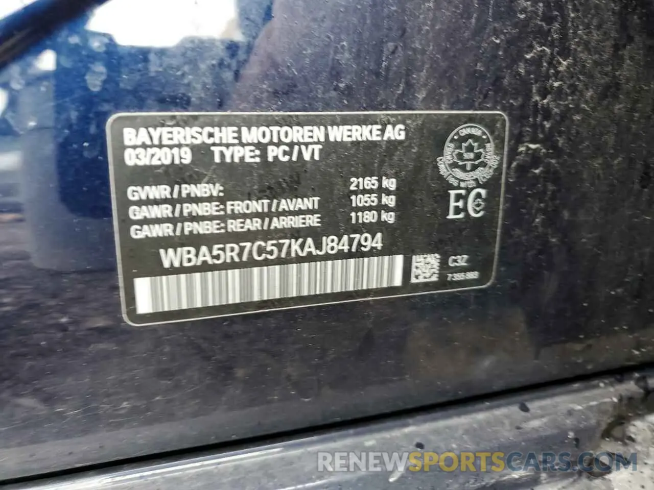 12 Photograph of a damaged car WBA5R7C57KAJ84794 BMW 3 SERIES 2019