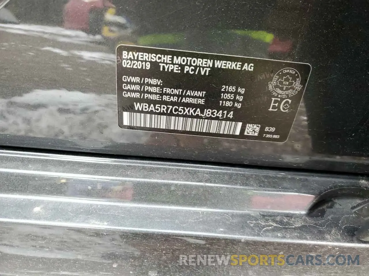 12 Photograph of a damaged car WBA5R7C5XKAJ83414 BMW 3 SERIES 2019