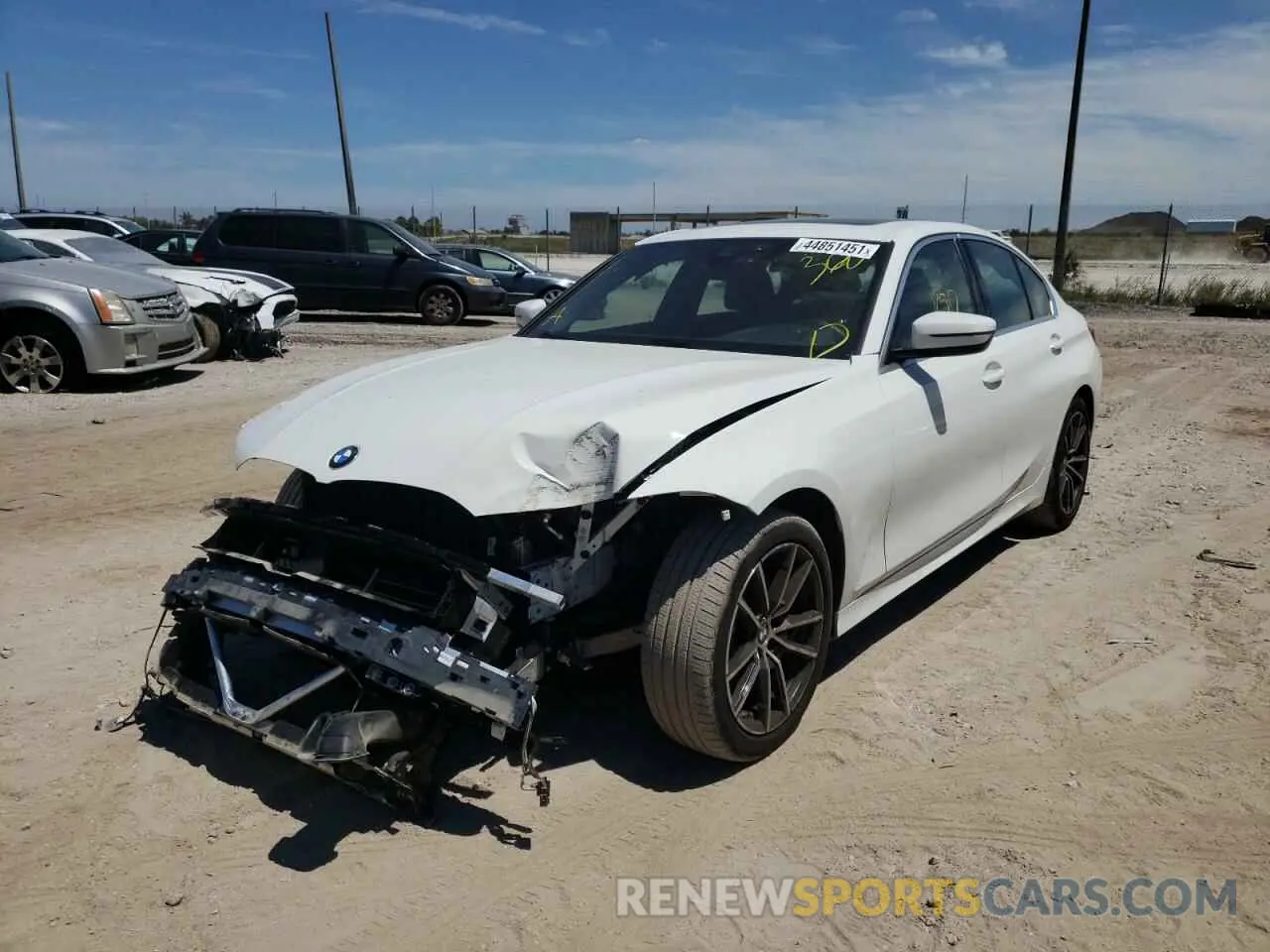 2 Photograph of a damaged car 3MW5R1J02L8B38629 BMW 3 SERIES 2020