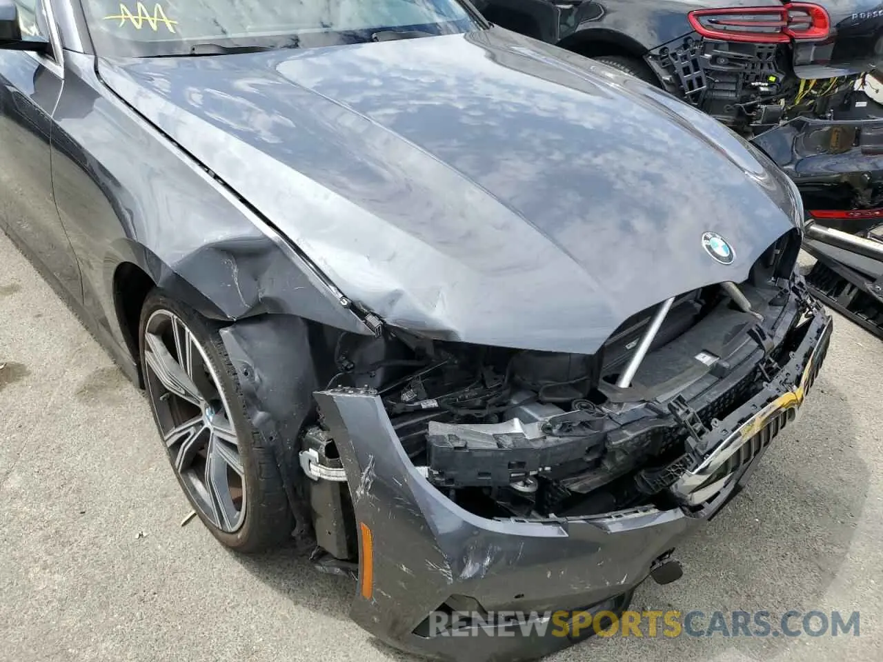 9 Фотография поврежденного автомобиля 3MW5R1J09L8B26266 BMW 3 SERIES 2020
