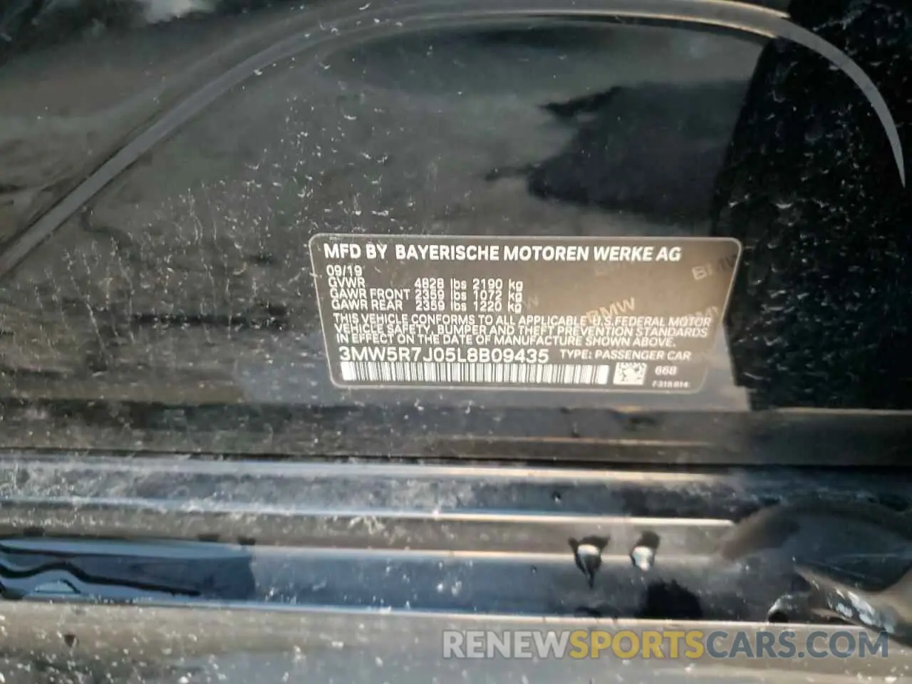 13 Фотография поврежденного автомобиля 3MW5R7J05L8B09435 BMW 3 SERIES 2020
