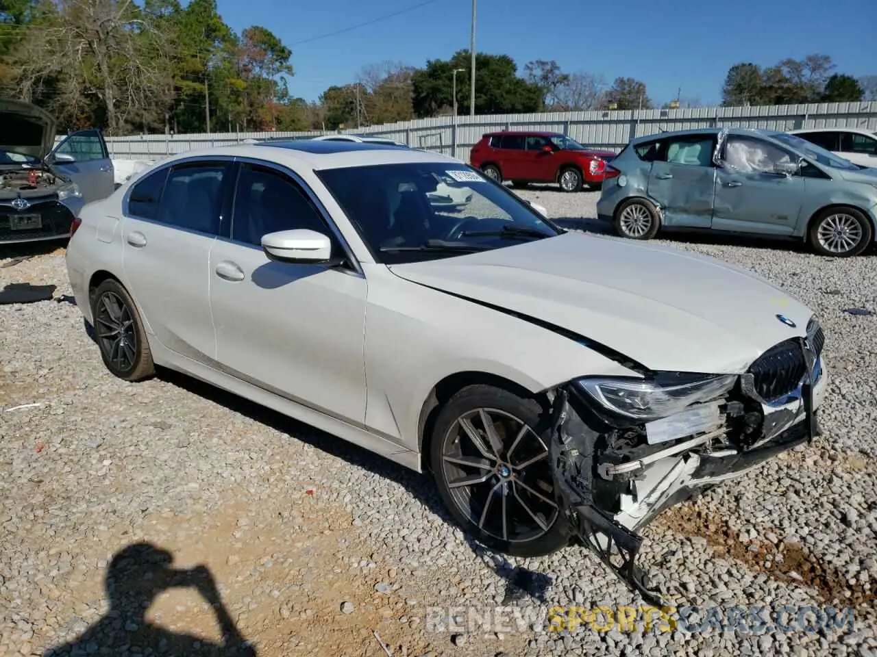 4 Фотография поврежденного автомобиля 3MW5R7J0XL8B24142 BMW 3 SERIES 2020