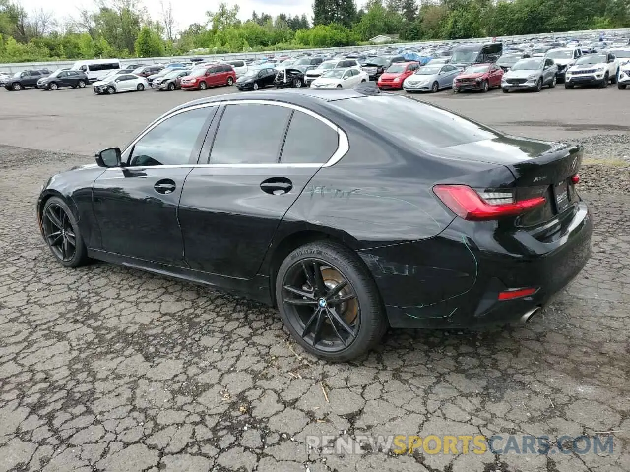 2 Фотография поврежденного автомобиля 3MW5R7J0XL8B33536 BMW 3 SERIES 2020