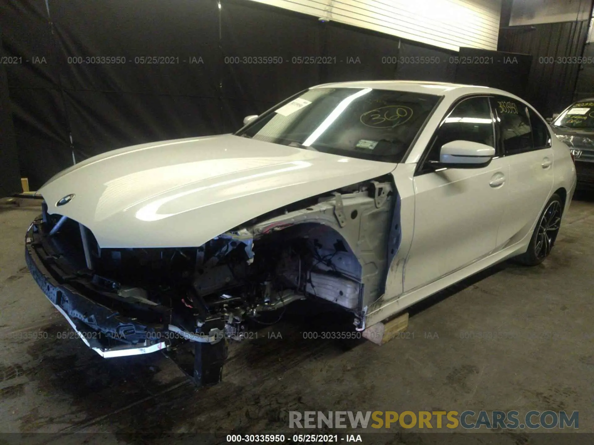 2 Фотография поврежденного автомобиля 3MW5R7J0XL8B46657 BMW 3 SERIES 2020