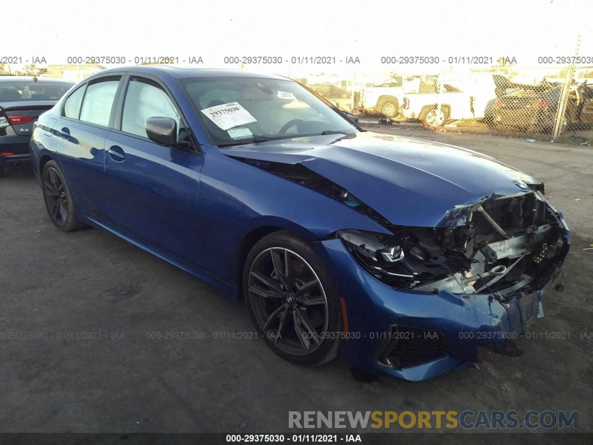 1 Photograph of a damaged car WBA5U7C09LFH27041 BMW 3 SERIES 2020