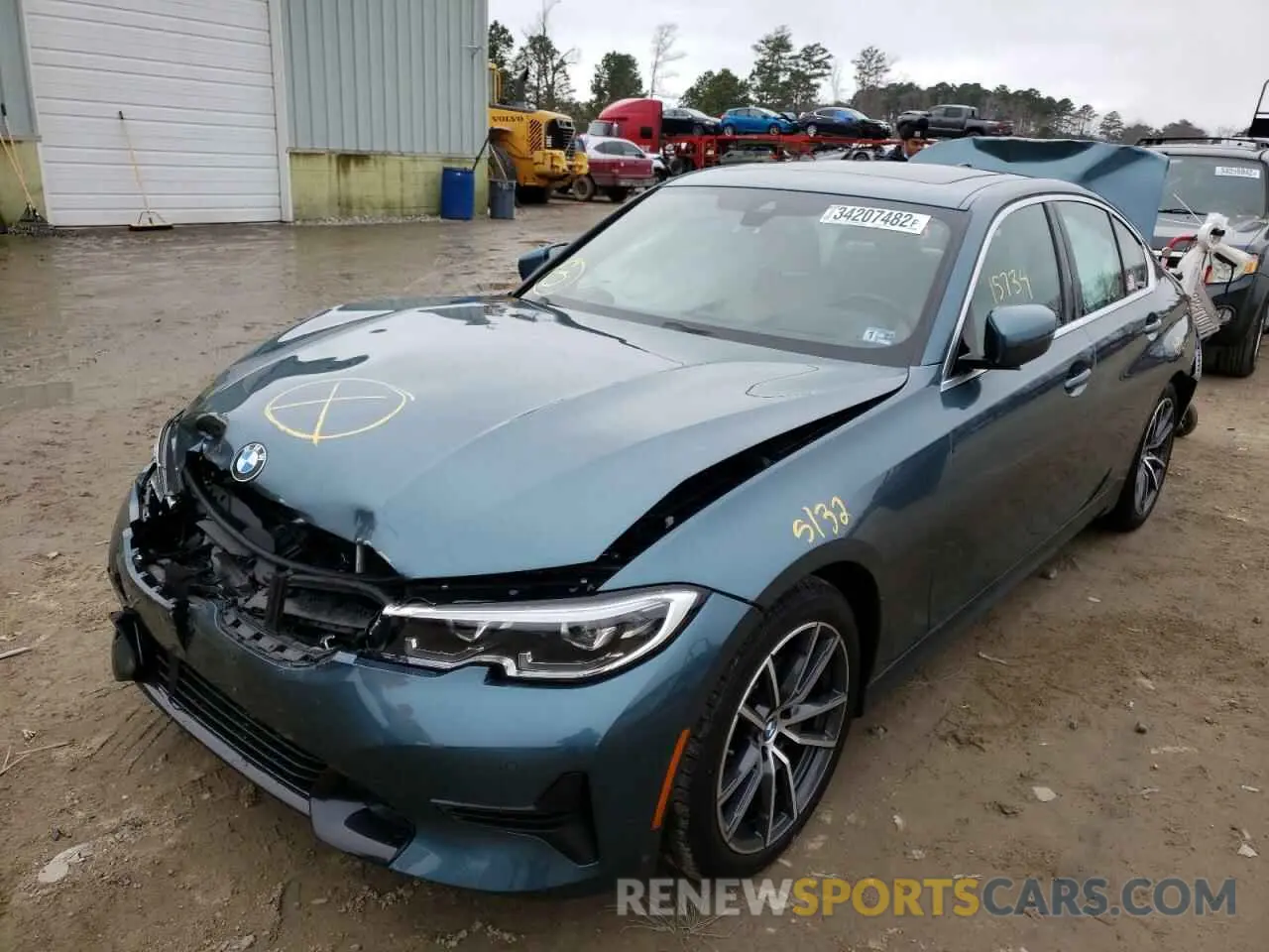 2 Фотография поврежденного автомобиля 3MW5R1J03M8B66943 BMW 3 SERIES 2021