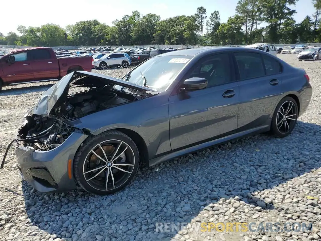 1 Photograph of a damaged car 3MW5R1J04M8B64019 BMW 3 SERIES 2021