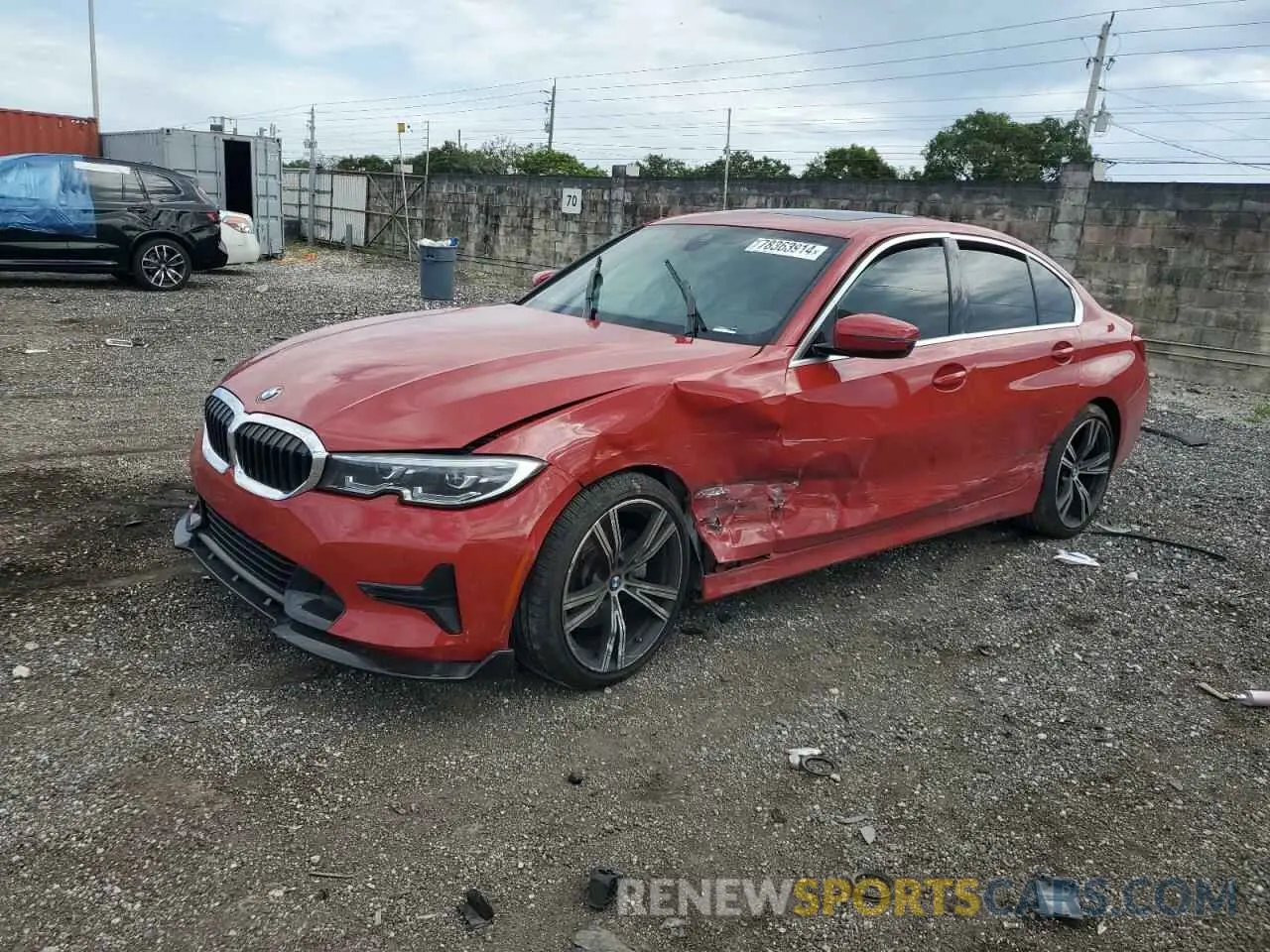 1 Фотография поврежденного автомобиля 3MW5R1J04M8C10884 BMW 3 SERIES 2021
