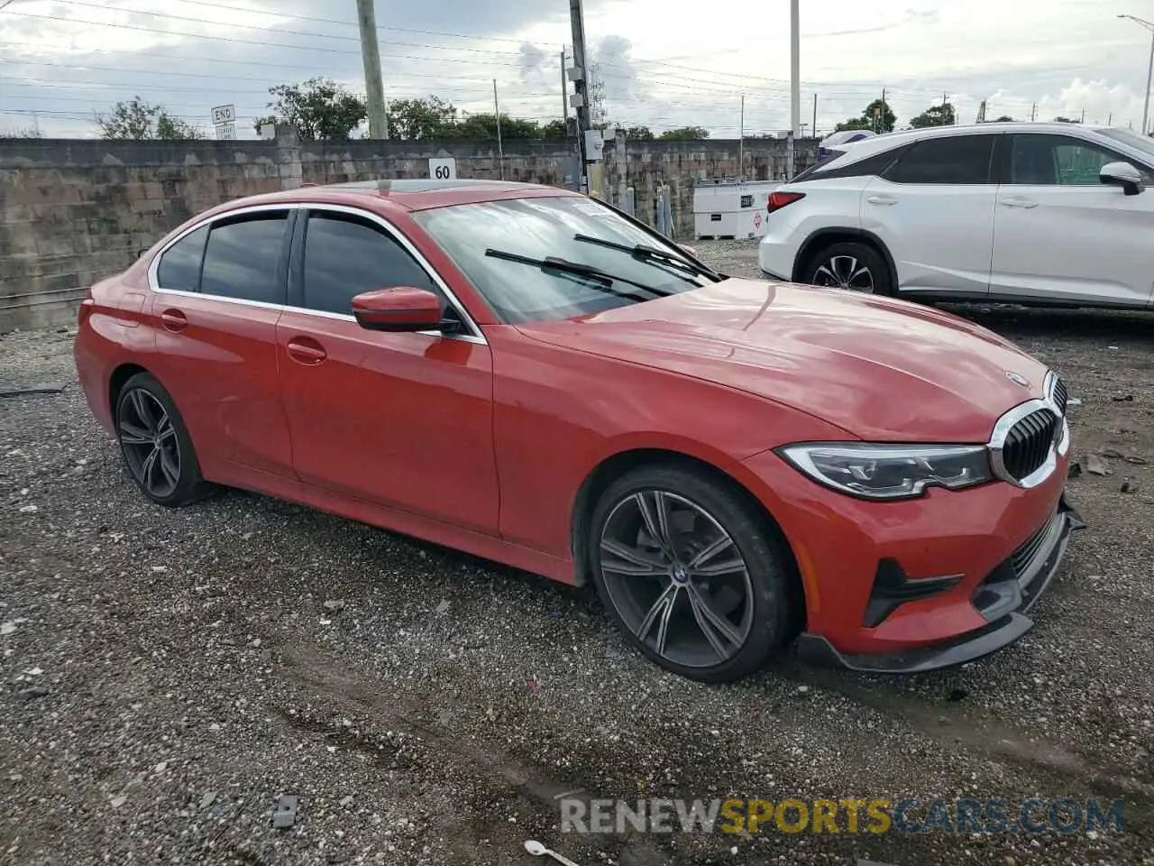 4 Фотография поврежденного автомобиля 3MW5R1J04M8C10884 BMW 3 SERIES 2021