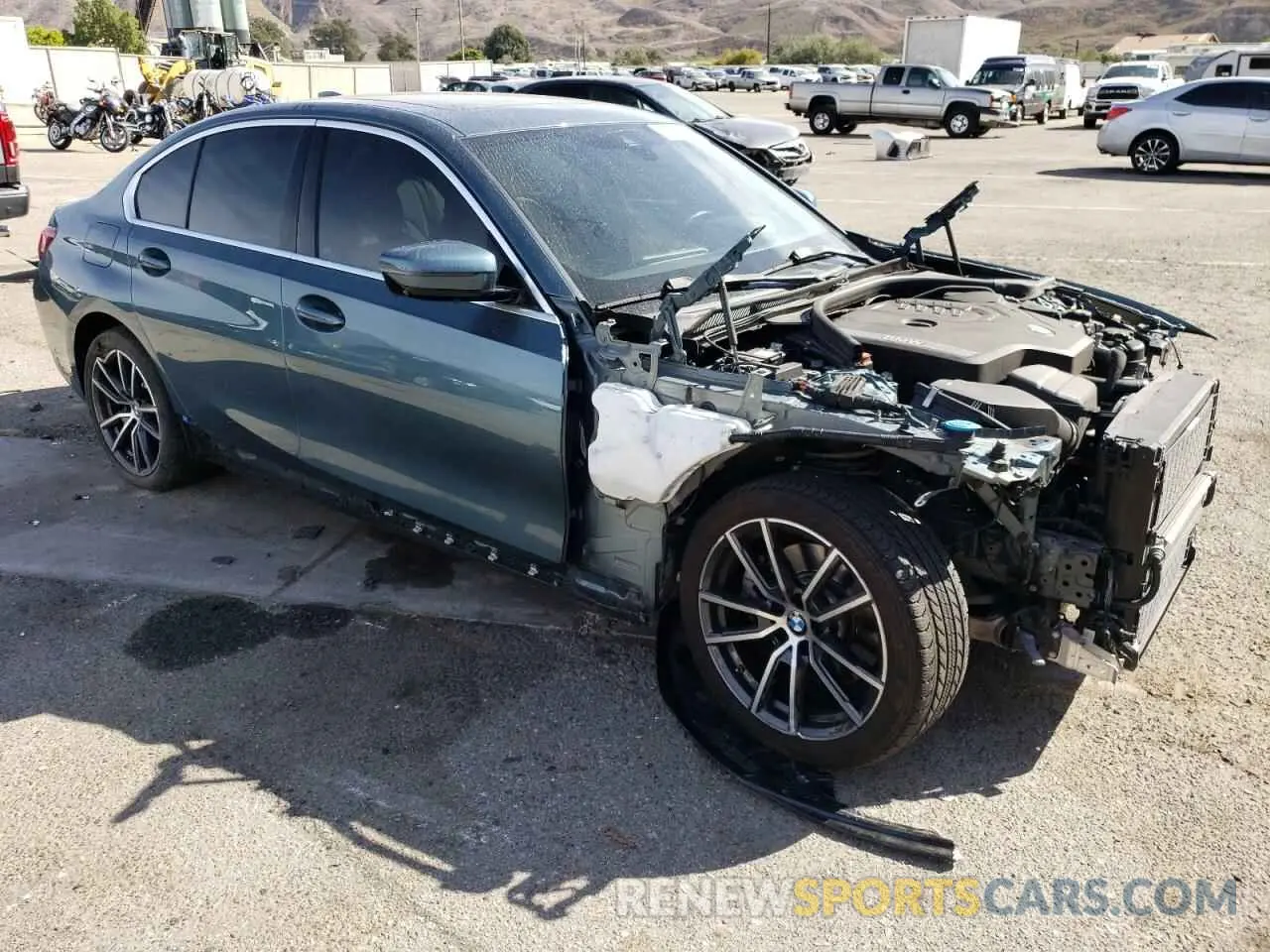 4 Фотография поврежденного автомобиля 3MW5R1J06M8B58299 BMW 3 SERIES 2021