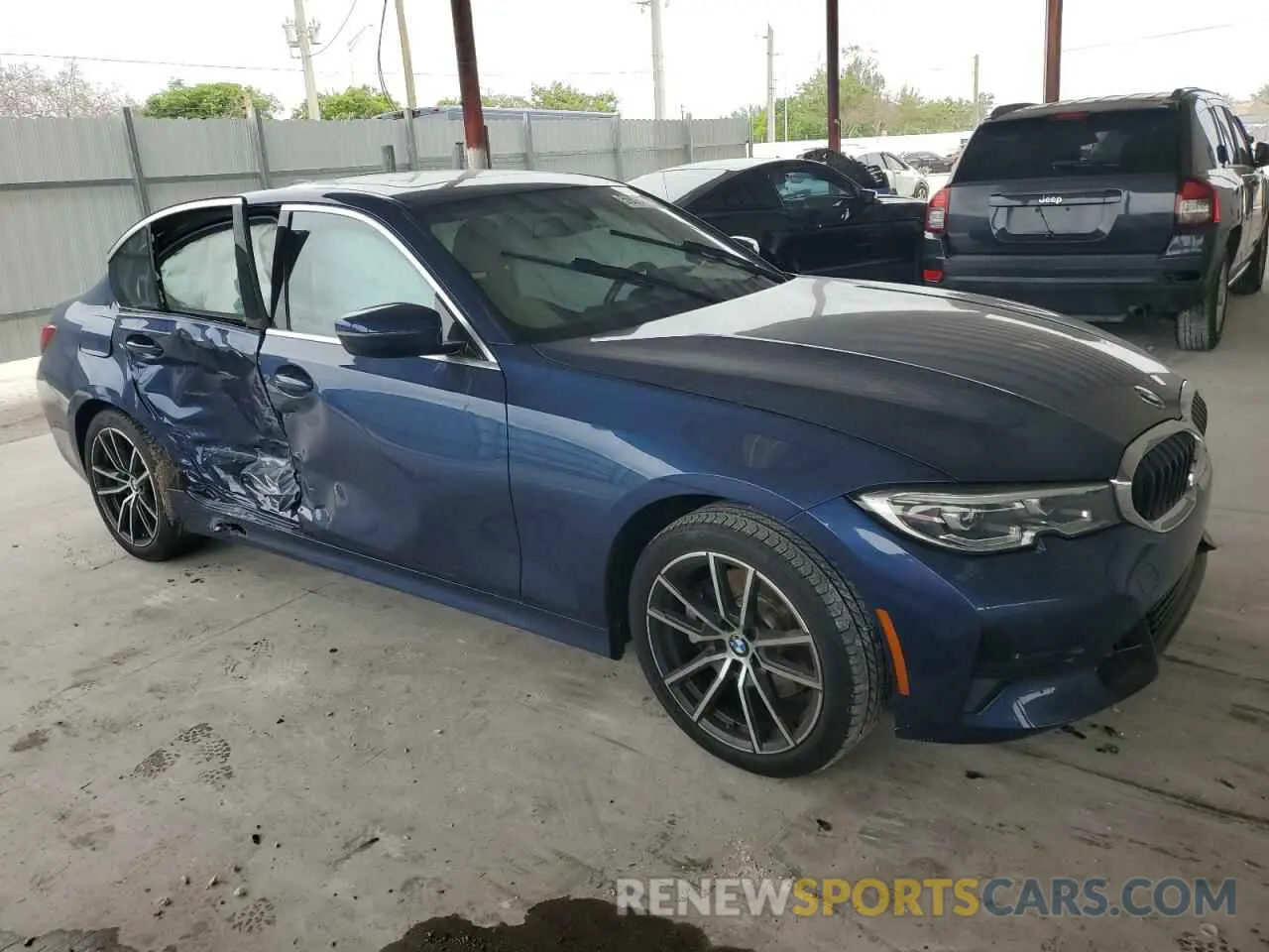 4 Фотография поврежденного автомобиля 3MW5R1J07M8B86693 BMW 3 SERIES 2021